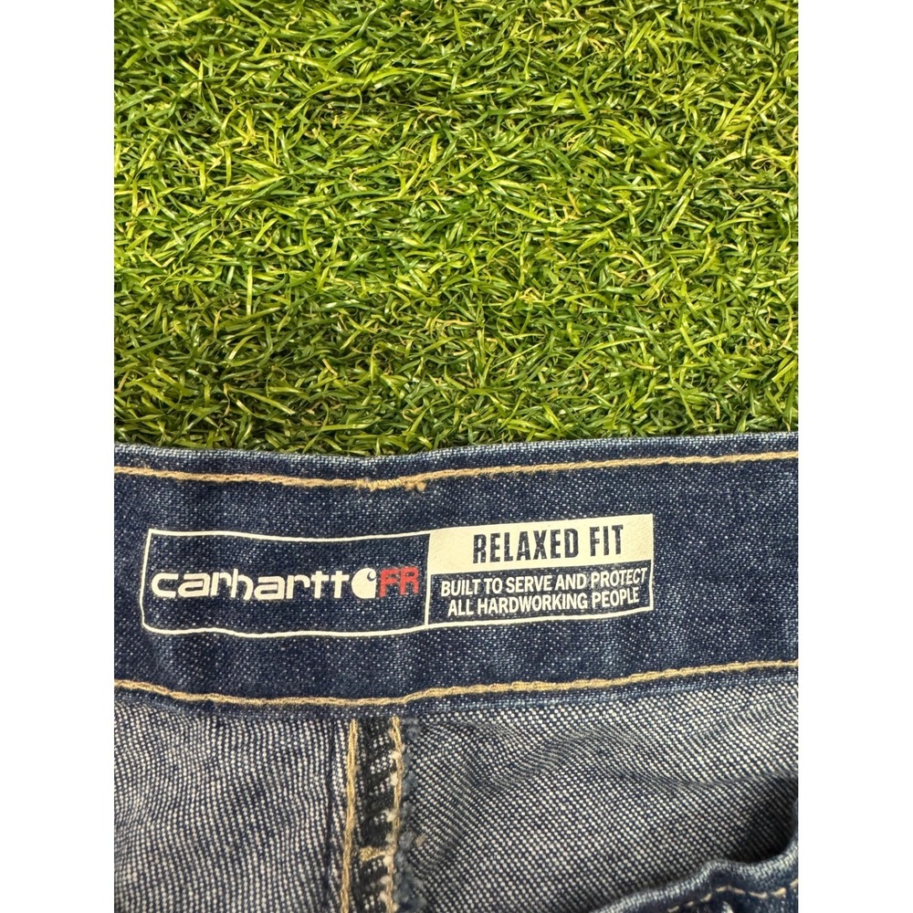 Carhartt FR Relaxed Fit Flame Resistant Work Jeans Dark Wash 34x30 BD0100-FRM - Picture 4 of 8